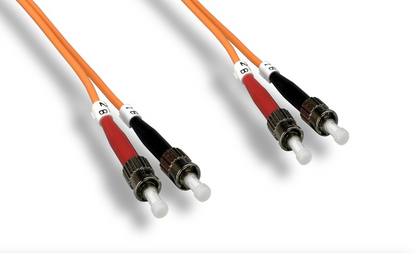 OM2 ST/ST 50/125 Multi-Mode Duplex Fiber Patch Cable (1M, 3M)
