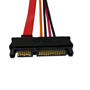 7" (7-Inch) 22-Pin (7+15) SATA Male to Female SATA and Power Combo Extension Cable