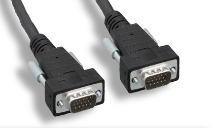 Plenum-Rated (CMP) SVGA HD15 (15-Pins) M/M Monitor Cable 3 Mini Coax Triple Shielded Molded