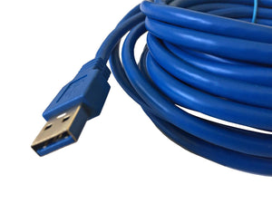 USB 3.0 SuperSpeed Male A to Female A Extension Cable Blue w/Gold Connector (3Ft, 6Ft, 10Ft, 15Ft)