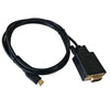 USB-C to VGA (1920 x 1200@60HZ) Cable (Thunderbolt Compatible) for Win/Mac 1080P