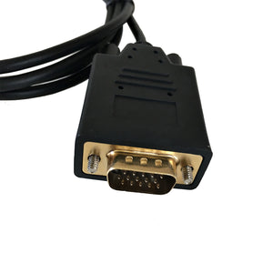 USB-C to VGA (1920 x 1200@60HZ) Cable (Thunderbolt Compatible) for Win/Mac 1080P
