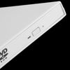 White USB 2.0 External Slimline DVD CD-ROM Enclosure for SATA Optical Drives