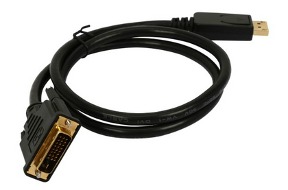 DisplayPort Male to DVI-D (24+1) Dual Link Cable 28AWG Gold Plated Connectors 1920x1200 (3Ft, 6Ft, 10Ft, 15Ft)