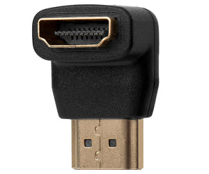 HDMI 90 Degree Right Angle Male to Female Adapter Gold Plated 1080p 3D