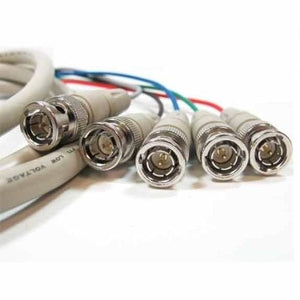 6Ft (6 Feet) 5-BNC to 5-BNC Male/Male RGBHV High Resolution Video Cable