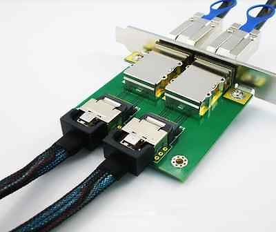 Norco C-8087-8088F 2-Port SFF-8087 to SFF-8088 Adapter with Full PCI Slot Profile Mounting Bracket
