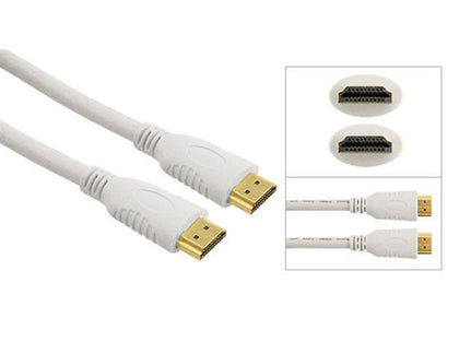 NMHD-40MM-WT 40Ft. (40 Feet) HDMI Male to Male High Speed with Ethernet WHITE Cable 24AWG