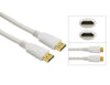 HDMI High Speed with Ethernet 4K Ready Audio Return 3D 28AWG WHITE Cable (3Ft, 6Ft, 10Ft, 15Ft, 25Ft, 30Ft, 35Ft)