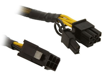 CB-6M-68F 8" 6-Pin PCI-E to PCI-E 6+2Pin Cable