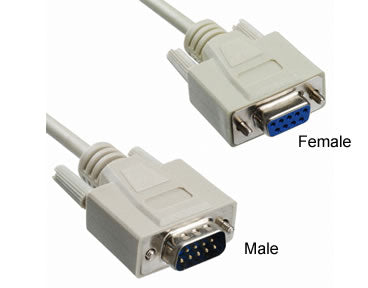 MEC-10MF 10Ft. DB-9M (Male) to DB-9F (Female) Serial Extension Cable